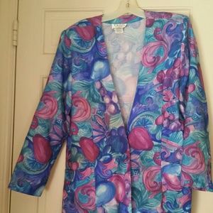 Tess Dress Multicolored Suit Jacket Sz Med